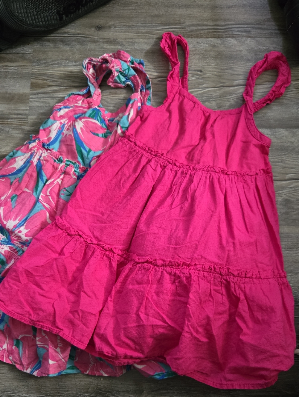 Tommy Bahama Girls' Sleeveless Tiered Dress - Bright Pink